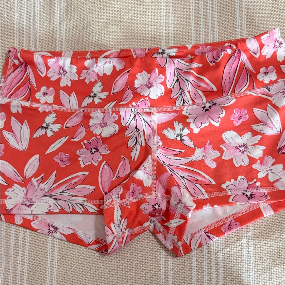 Fleo Coral and Pink Floral Shorts